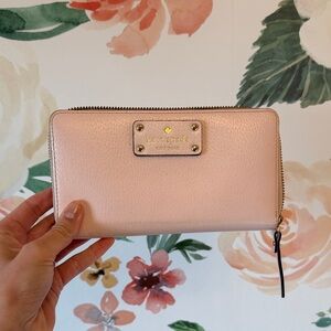 Kate Spade Blush Pink Zip Wallet